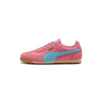 Pantofi sport Arizona cu detalii de piele intoarsa - Albastru lavanda/Rosu capsuna