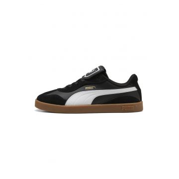 Pantofi sport Club Azura de piele ecologica cu garnituri de piele intoarsa - Negru/Alb optic/Gri inchis