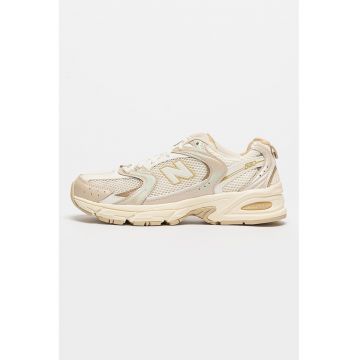 Pantofi sport cu garnituri din piele ecologica 530 - Bej deschis