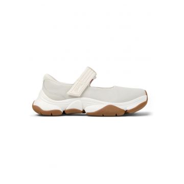 Pantofi sport de piele cu velcro Karst 2 - Alb/Alb murdar