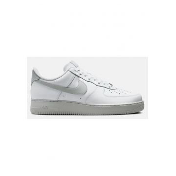 Pantofi sport din piele cu logo - Alb/Gri