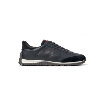 Pantofi sport Drift Walker din piele si piele intoarsa - Negru