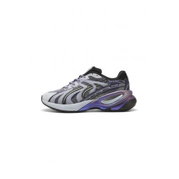 Pantofi sport INVERSE MOSAIC cu aspect masiv - Gri deschis/Albastru indigo/Violet prafuit