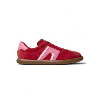 Pantofi sport Pelotas Soller de piele nabuc - Rosu