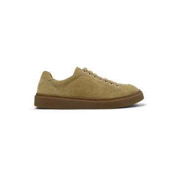 Pantofi sport Twentyfive din piele intoarsa cu brant moale - Maro