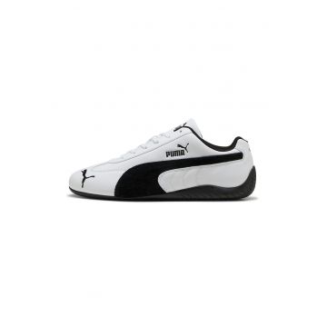 Pantofi sport unisex Speedcat din piele - Alb/Negru