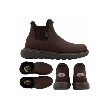 Pantofi Dama -  Branson - Marime: 36 - Piele Sintetica Hidrofoba - Talpica Din Spuma Cu Memorie - Talpa Usoara Si Flexibila Cu Protuberante Din Cauciuc - Sistem Easy-On - Culoare: Maro