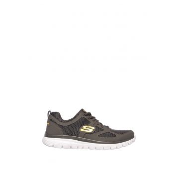 Pantofi sport cu garnitura de piele Burns Agoura - Gri inchis