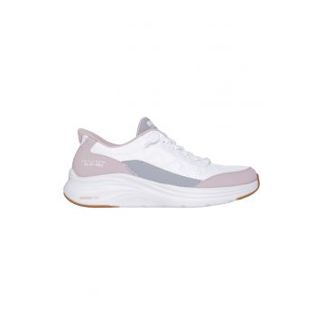 Pantofi sport cu garnituri de piele ecologica Contour - Alb/Roz prafuit