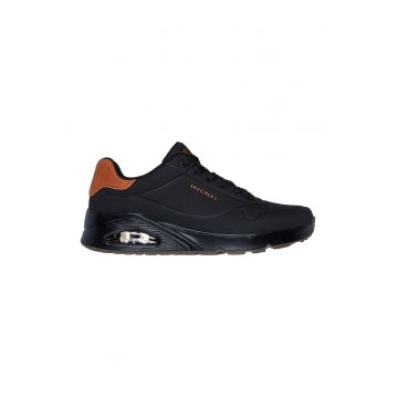 Pantofi sport cu insertii de piele intoarsa Uno-Suited On Air - Negru/Maro scortisoara