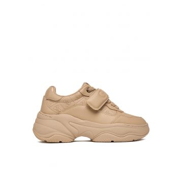 Pantofi sport dama -  adidasi femei - bej - piele ecologica