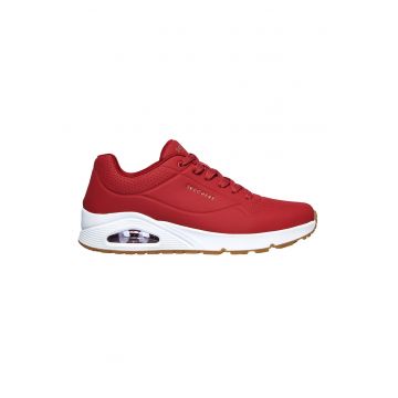 Pantofi sport de piele ecologica Uno Stand On Air - Rosu