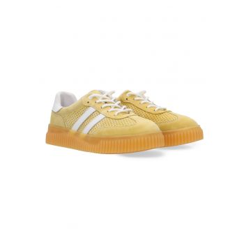 Pantofi sport din piele cu profil jos -