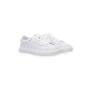 Pantofi sport din piele naturala cu model ajurat
