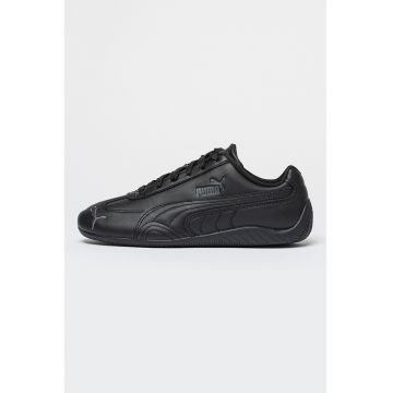 Pantofi sport din piele Speedcat Full cu imprimeu logo - Negru