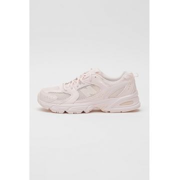 Pantofi sport 530 cu garnituri din plasa si model unisex - Alb/Roz pal