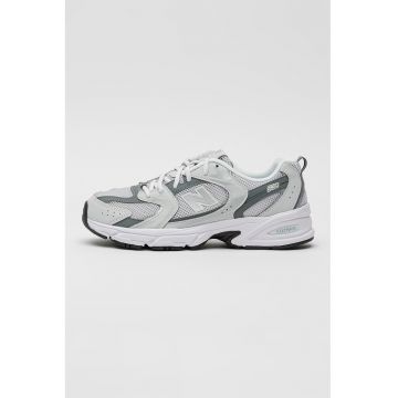 Pantofi sport 530 cu garnituri din plasa si model unisex - Gri deschis/Gri inchis