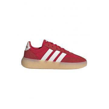 Pantofi sport Barreda Decode cu garnituri din piele intoarsa - Alb/Coral/Caramiziu
