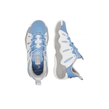 Pantofi sport dama -  adidasi femeie - alb albastru - material plastic