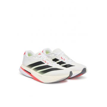 Pantofi sport dama -  adizero Boston 13 - alb/negru/rosu - material textil