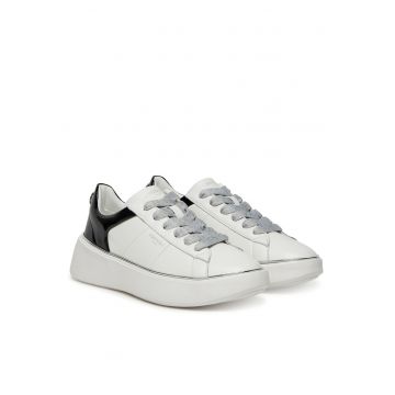Pantofi sport dama -  Bic.Ottico/Nero - piele naturala -