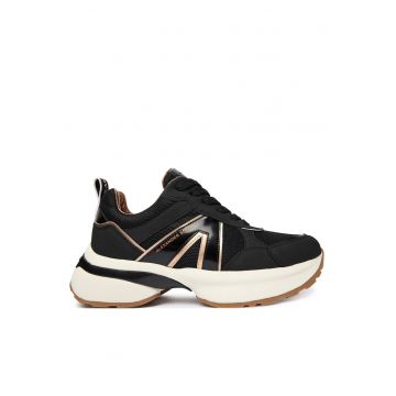 Pantofi sport dama -  Negru - piele naturala