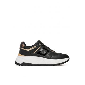 Pantofi sport dama -  piele ecologica - negru -