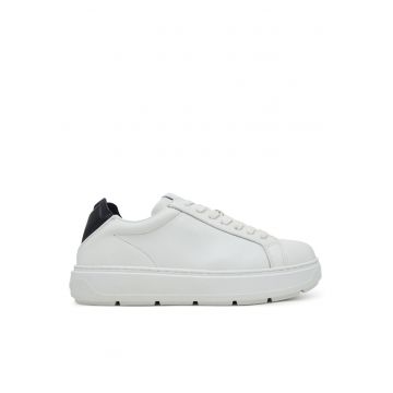 Pantofi sport dama -  sneakers - alb/negru - piele naturala -