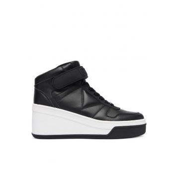 Pantofi sport dama -  sneakers ecologici - negru - piele ecologica -