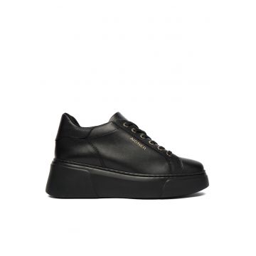 Pantofi sport dama -  sneakers - piele naturala - negru