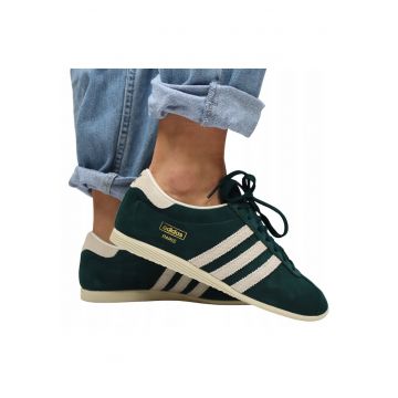 Pantofi Sport  Paris Kj1003 - Verde - Din Piele Neteda Cu Detalii Din Suede - Captuseala Interioara Din Piele Pentru Talpa Aderenta Din Cauciuc - Cu