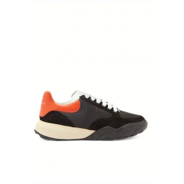 Sneakers barbati -  Court Panelled - Negru/Portocaliu