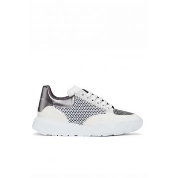 Sneakers barbati -  Off-White Court Trainer - Alb/Argintiu
