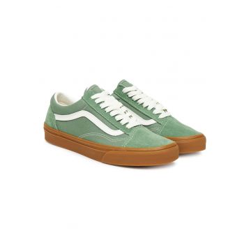 Tenisi unisex  Old Skool - piele naturala - verde