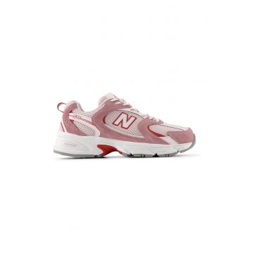 Pantofi sport 530 cu insertii din material textil - Roz pal/Roz prafuit