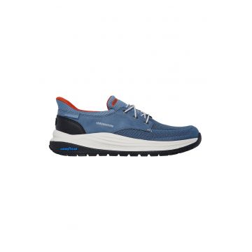 Pantofi sport cu garnituri din piele ecologica Maroe Alden Slip-Ins - Albastru prafuit