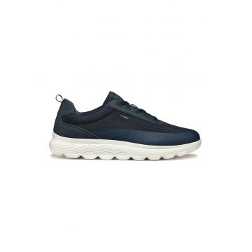 Pantofi sport cu insertii de plasa - Alb murdar/Bleumarin