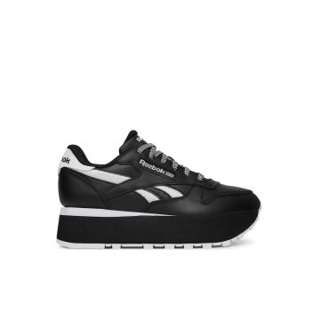 Pantofi sport dama -  CLASSIC LEATHER TRIP - negru - piele -