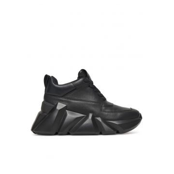 Pantofi sport dama -  piele naturala - negru