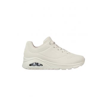 Pantofi sport de piele ecologica Uno Stand On Air - Alb fildes