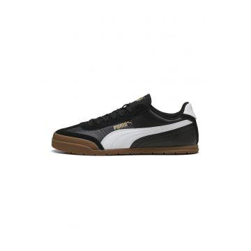 Pantofi sport de piele Super Turino - Alb/Auriu/Negru