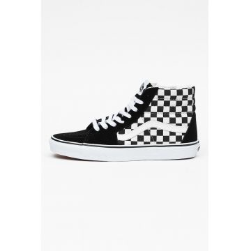 Pantofi sport inalti cu insertii de piele intoarsa SK8 - Alb/Negru