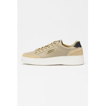 Pantofi sport low-cut de piele ecologica si piele intoarsa Straker Lea - Grej/Bleumarin