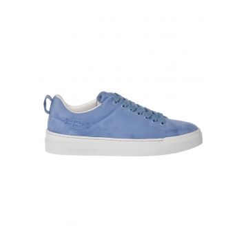 Pantofi sport low-cut de piele intoarsa - Albastru