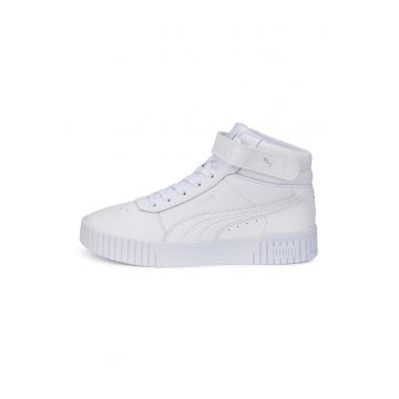 Pantofi sport mid-high de piele si piele ecologica Carina 2.0 - Alb murdar