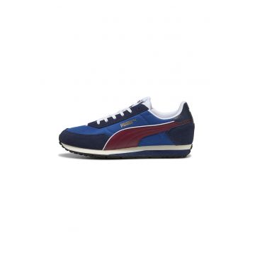 Pantofi sport St Miler de plasa cu garnituri de piele intoarsa - Visiniu/Albastru