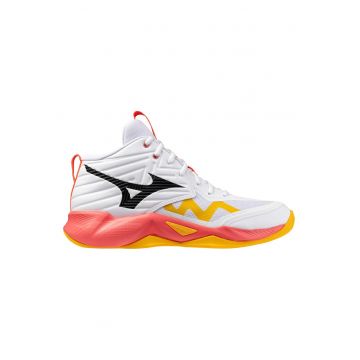 Pantofi Volei  Wave Momentum Pro Mid Fw 2025-Alb/Coral-dwqfwq44 1/2