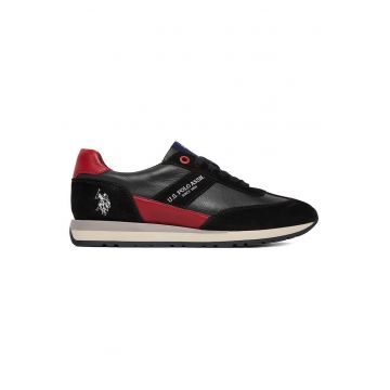 Tenisi barbati -  piele naturala - negru -