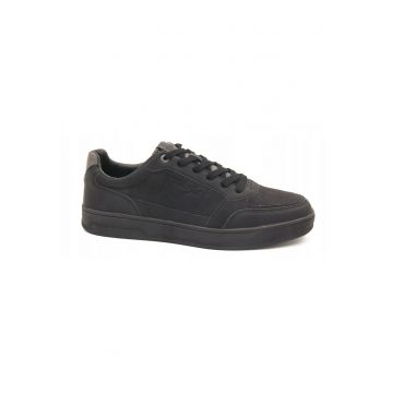 Tenisi barbati  Woody Low - negri - piele ecologica -