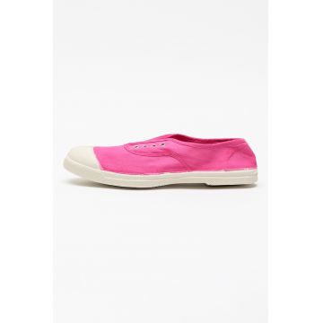 Tenisi low-cut din material textil - Roz aprins